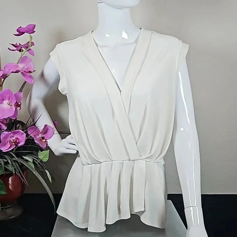 Express V-Neck Peplum Top Size M